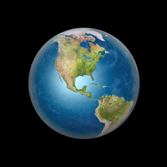 Wall Mural - Planet Earth showing the Americas