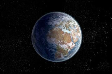 Wall Mural - Africa and Europe continents on planet Earth