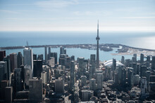 Aerial View Of Toronto City Skyline, Canada