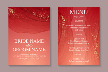 Wall Mural - modern abstract luxury wedding invitation design or card templates for birthday greeting or certific