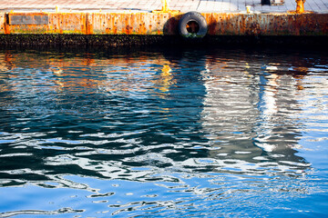 Transportation place Dock near the Sea