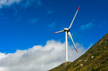 The Highest-located Wind Power Turbine In Europe At Griessee, Nufenen Region, Obergoms, Valais, Switzerland