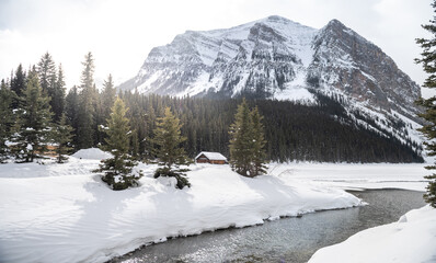 Wall Mural - Beautiful landscape in Banff national park in Winter. Banff national park, Alberta, Canada