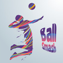 Smash Volley Ball Abstract Splash