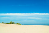 Fototapeta Morze - beach.in the photo, the sea shore against the blue sky