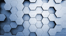 3d Rendering Abstract Pentagon Geometric Background