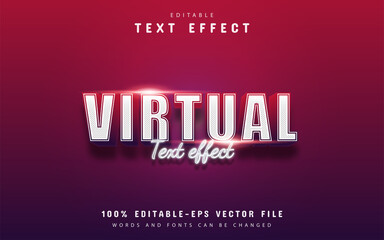 Virtual text, 3d gadient style text effect