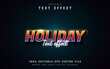 © Aglonemadesign - Holiday text, editable colorful gradient style text effect