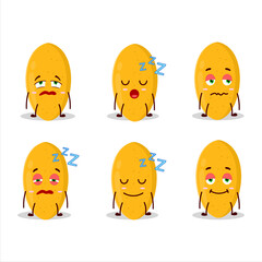 Poster - Cartoon character of curuba fruit with sleepy expression