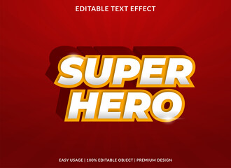 Poster - super hero text effect template design with bold style and 3d concept use for business brand and log