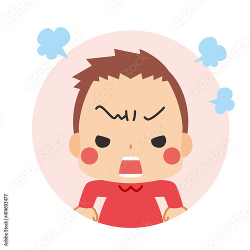 不満が爆発してプンプン怒っている可愛い小さな男の子のアイコン 可愛い イラスト 白背景 Wall Mural ぽこたぽこ 不満が爆発してプンプン怒っている可愛い小さな男の子のアイコン 可愛い イラスト 白背景 Wall Mural ぽこたぽこ
