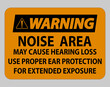 © Seetwo - Warning PPE Sign, Noise Area May Cause Hearing Loss, Use Proper Ear Protection For Extended Exposure