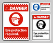© Seetwo - Danger Sign Eye Protection Required on white background