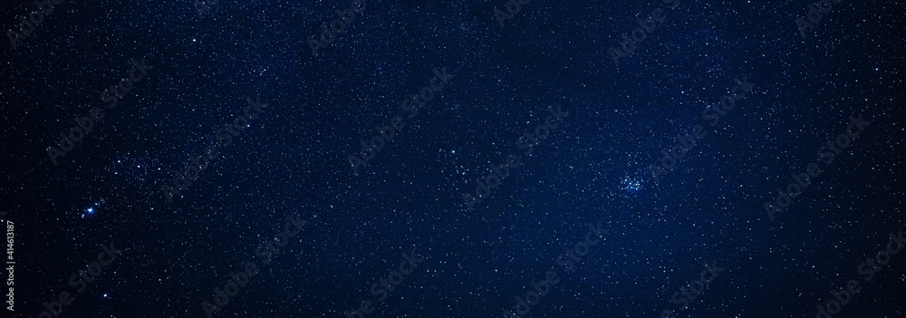 Milky Way stars and starry skies photographed with long exposure from a remote suburb dark location. - obrazy, fototapety, plakaty 