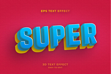 Super editable 3d text effect or graphic style