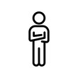 © goodman111 - Man with arms crossed. Bussinessman, manager or security guard person. Outline icon vector illustration