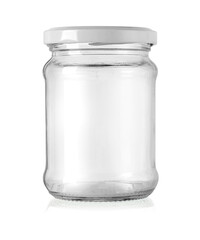 Wall Mural - Glass jar isolated on white