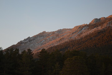 sunset over the mountains