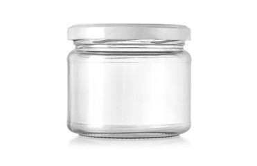 Wall Mural - Glass jar isolated on white