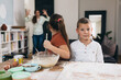 © cherryandbees - kids baking at home. they are making a big mess
