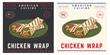 chicken fajitas wrap roll up illustration