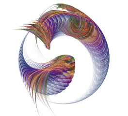 Leinwandbilder - An abstract computer generated modern fractal design. Abstract fractal color texture. Digital art. Abstract Form & Colors.