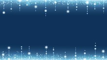 Blue Snow Stars Bokeh, Christmas Winter Background