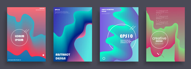 Poster - Artistic design of covers. Creative colors background. Fashionable futuristic design