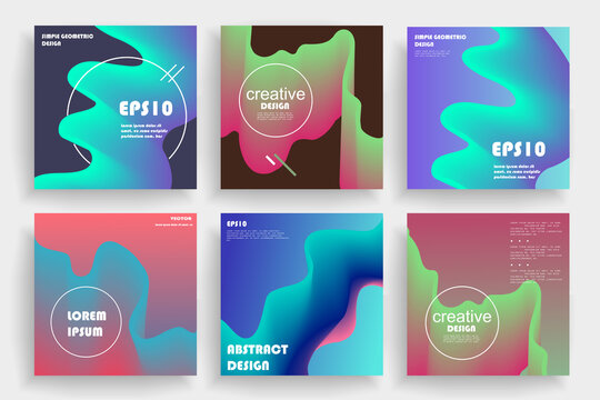 Artistic design of covers. Creative colors background. Fashionable futuristic design