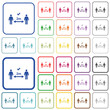 © botond1977 - Correct social distancing outlined flat color icons