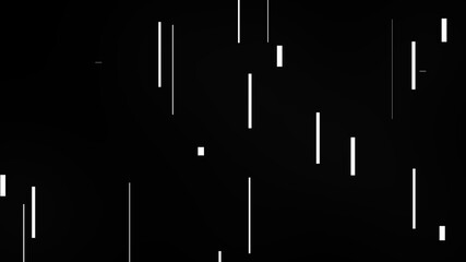 Poster - Computer generated fast short shapes lines. 3d rendering of the many vertical rays. Chaotic backdrop.