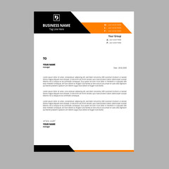 Wall Mural - Abstract business style letterhead template design for corporate projects. Print ready, editable, simple, colorful, modern, clean vector illustration letterhead template.