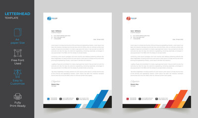 Wall Mural - Modern Creative Letterhead Design Template 