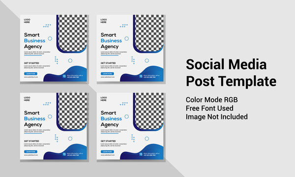 Modern Smart business agency social media banner design template