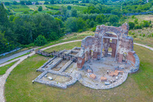 Ruins Of The Red Church In Perushtitsa, Bulgaria