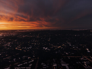 red sky colors after sunset 