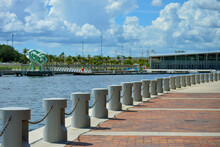 Tampa Bay Riverwalk Downtown On A Beautiful Sunny Day