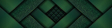 Luxury Dark Green Background With Backdrop Overlap Layer . Deep Emerald Pattern With Vintage Leather Texture Premium Royal Party