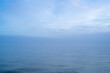 canvas print picture - Cloudy blue minimalist seascape. Deserted space with horizon line. 