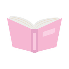 pink open book icon, colorful design