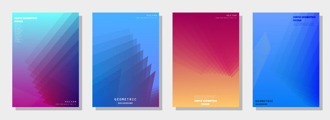 Modern abstract covers set. Futuristic design. Eps10 vector.