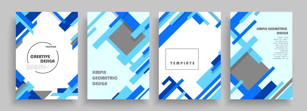 Covers with minimal designs. Abstract backgrounds. Vector frame for text Modern Art graphics for hipsters