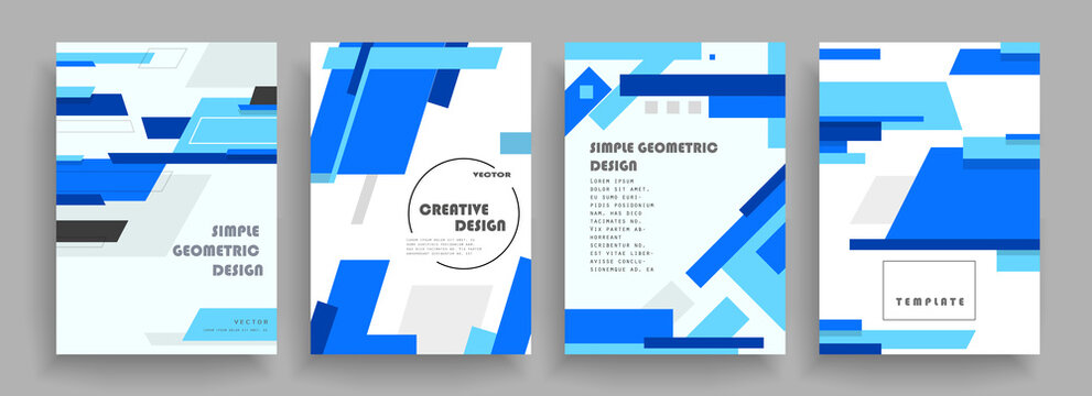 Covers with minimal designs. Abstract backgrounds. Vector frame for text Modern Art graphics for hipsters
