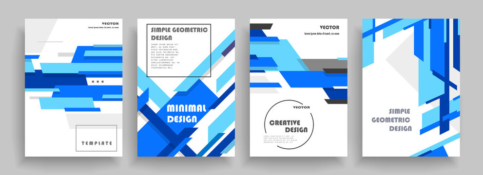 Covers with minimal designs. Abstract backgrounds. Vector frame for text Modern Art graphics for hipsters