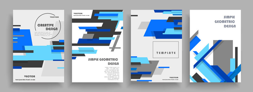 Covers with minimal designs. Abstract backgrounds. Vector frame for text Modern Art graphics for hipsters