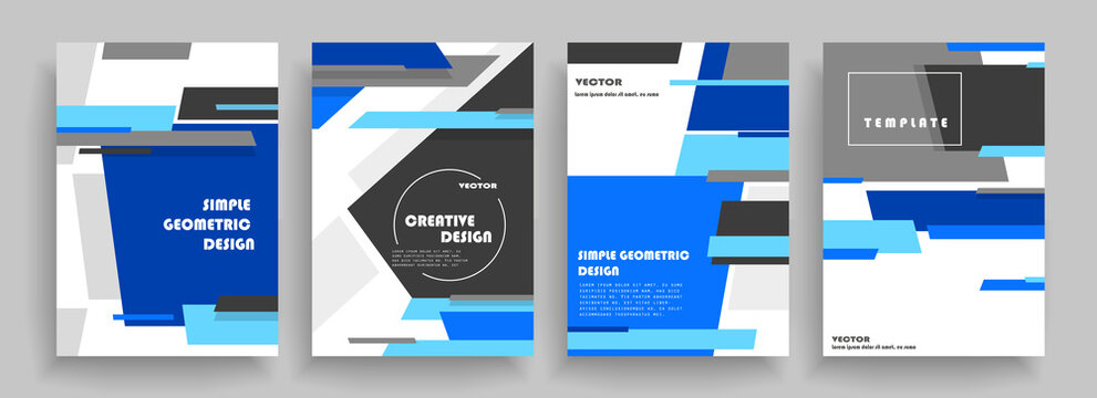 Covers with minimal designs. Abstract backgrounds. Vector frame for text Modern Art graphics for hipsters