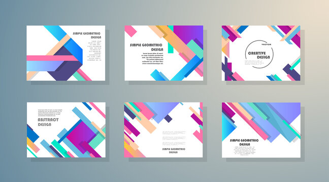 Covers with minimal designs. Abstract backgrounds. Vector frame for text Modern Art graphics for hipsters