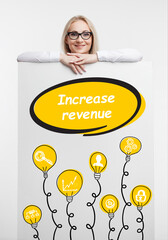 Increase revenue concept. Business, Technology, Internet and network concept.