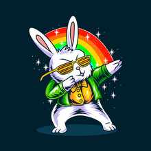 The Easter Bunny Dabbing In His St. Patrick's Day