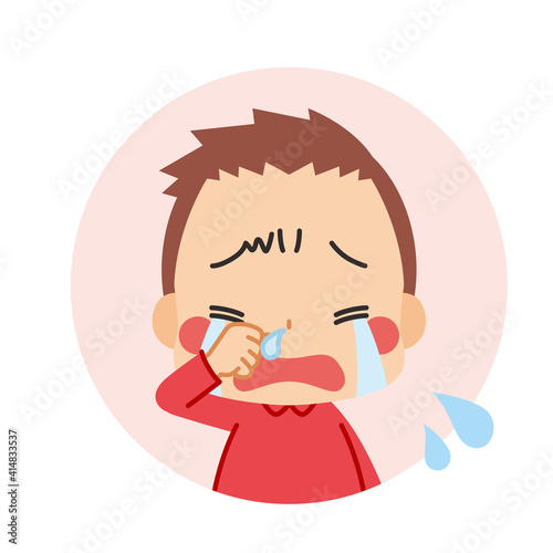 鼻水を垂らして号泣している可愛い小さな男の子のアイコン イラスト 可愛い 白背景 Stock Vector Adobe Stock 鼻水を垂らして号泣している可愛い小さな男の子のアイコン イラスト 可愛い 白背景 Stock Vector Adobe Stock